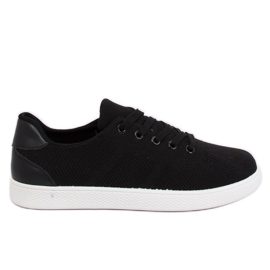 Sorte kvinders sorte sneakers 7062-Y Sort