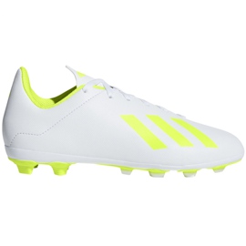 Adidas X 18.4 FxG Jr BB9380 fodboldstøvler hvid flerfarvet