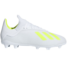 Adidas X 18.3 Fg Jr BB9372 fodboldstøvler flerfarvet hvid