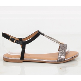 Sorte kvinders sandaler WL014 Sort