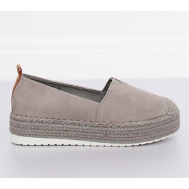 Espadrilles på den høje grågrå BL247 Grey II-GAT