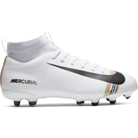 Nike Mercurial Superfly 6 Academy Mg Jr AJ3111-109 fodboldsko flerfarvet hvid