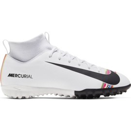 Nike Mercurial Superfly X 6 Academy Tf Jr AJ3112-109 fodboldsko flerfarvet hvid