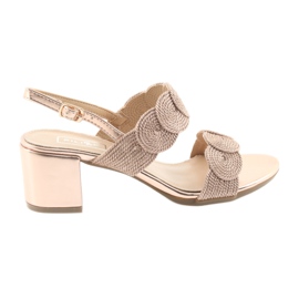 Sandaler med gylden snor soutache Filippo 793