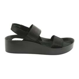 Sorte profilerede sandaler Filippo 767