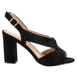 Abloom Elegante sandaler i ruskind sort