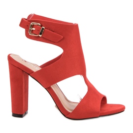 Seastar Elegante sandaler i ruskind rød
