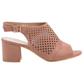 Casual lukkede sandaler lyserød