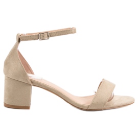 Renda Klassiske højhælede sandaler beige