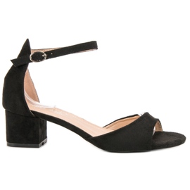 Super Mode Sorte højhælede sandaler