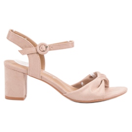 Elegante pulver sandaler brun