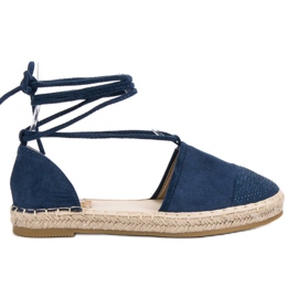 Seastar Bundet Espadrilles med krystaller blå