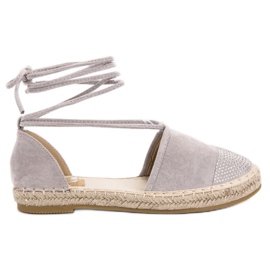 Seastar Bundet Espadrilles med krystaller grå