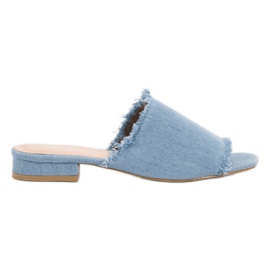 Small Swan Denim hjemmesko blå