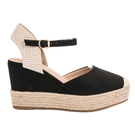 Seastar Espadrilles på platformen sort