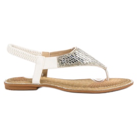 Encor Hvide sandaler med flip-flops