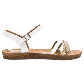 Seastar Moderigtige flade sandaler hvid