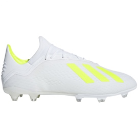 Adidas X 18.2 Fg M BB9364 fodboldstøvler hvid hvid