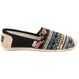 Lady Fashion Slip On Boho sneakers sort flerfarvet