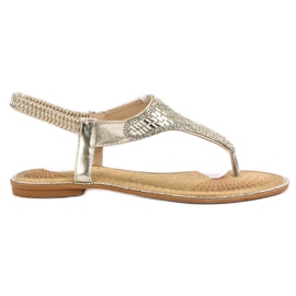 Encor Sandaler med krystaller gul