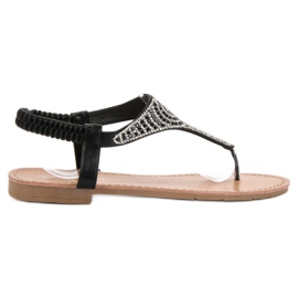 SHELOVET Sort slip -on sandaler