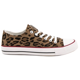 Jumex Lave sneakers med leopardprint sort brun
