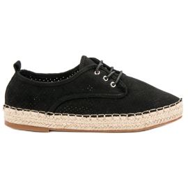 Small Swan Åbent ruskind Brogues sort