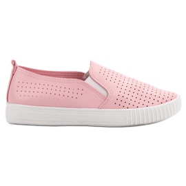 SHELOVET Openwork Slipons lyserød