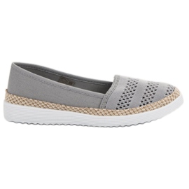 SHELOVET Tekstil Espadrilles grå