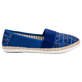 Kayla Skinnende Espadrilles blå