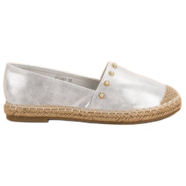 SHELOVET Sølv Espadrilles grå