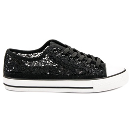 SHELOVET Sneakers i blonder sort