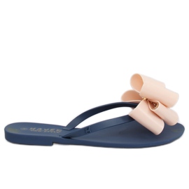 Klip-klapper meliski marineblå-beige KM104 NAVY / D.BEIGE brun marine blå