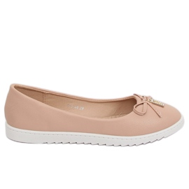 Kvinder beige ballerinaer YSD-04 nøgen