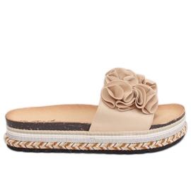 Beige tøfler til kvinder S61 Beige