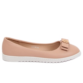 Kvinder beige ballerinaer YSD-03 nøgen