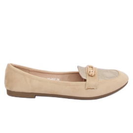 Dame beige loafers VS-662 Khaki