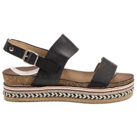 Seastar Sandaler på Paltform sort