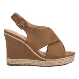 Anesia Paris Sandaler i ruskind brun