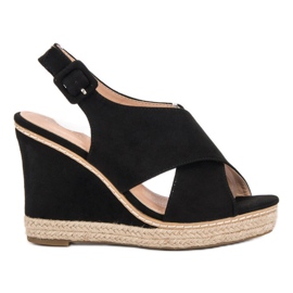 Anesia Paris Sandaler i ruskind sort