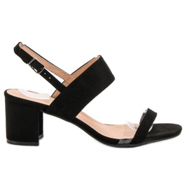 Ideal Shoes Moderigtige kvindersandaler sort