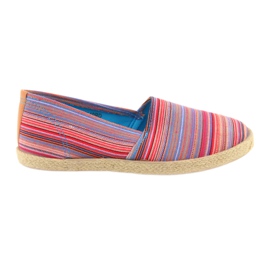 McKey 821 Espadrilles brun rød blå lyserød