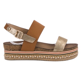 Seastar Sandaler på platformen brun