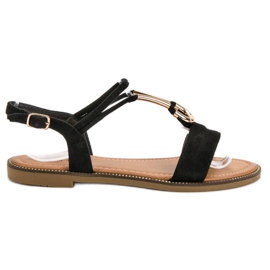 Laura Mode Sandaler i ruskind sort
