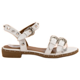 Small Swan Hvide sandaler med nitter