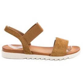 Primavera Kamel sandaler med elastik brun