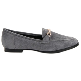 Balada Loafers i grå ruskind