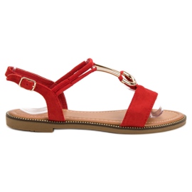 Laura Mode Sandaler i ruskind rød