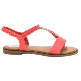 Laura Mode Sandaler i ruskind rød