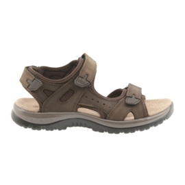 DK Brune sandaler med velcro og let EVA bund